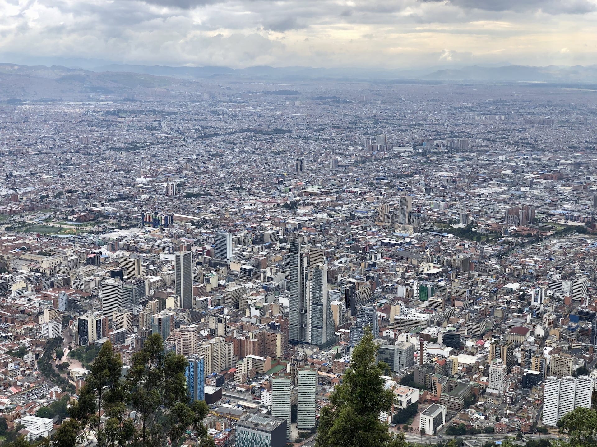 Bogotá, Colombia The view of Bogotá from Monserrate Hill