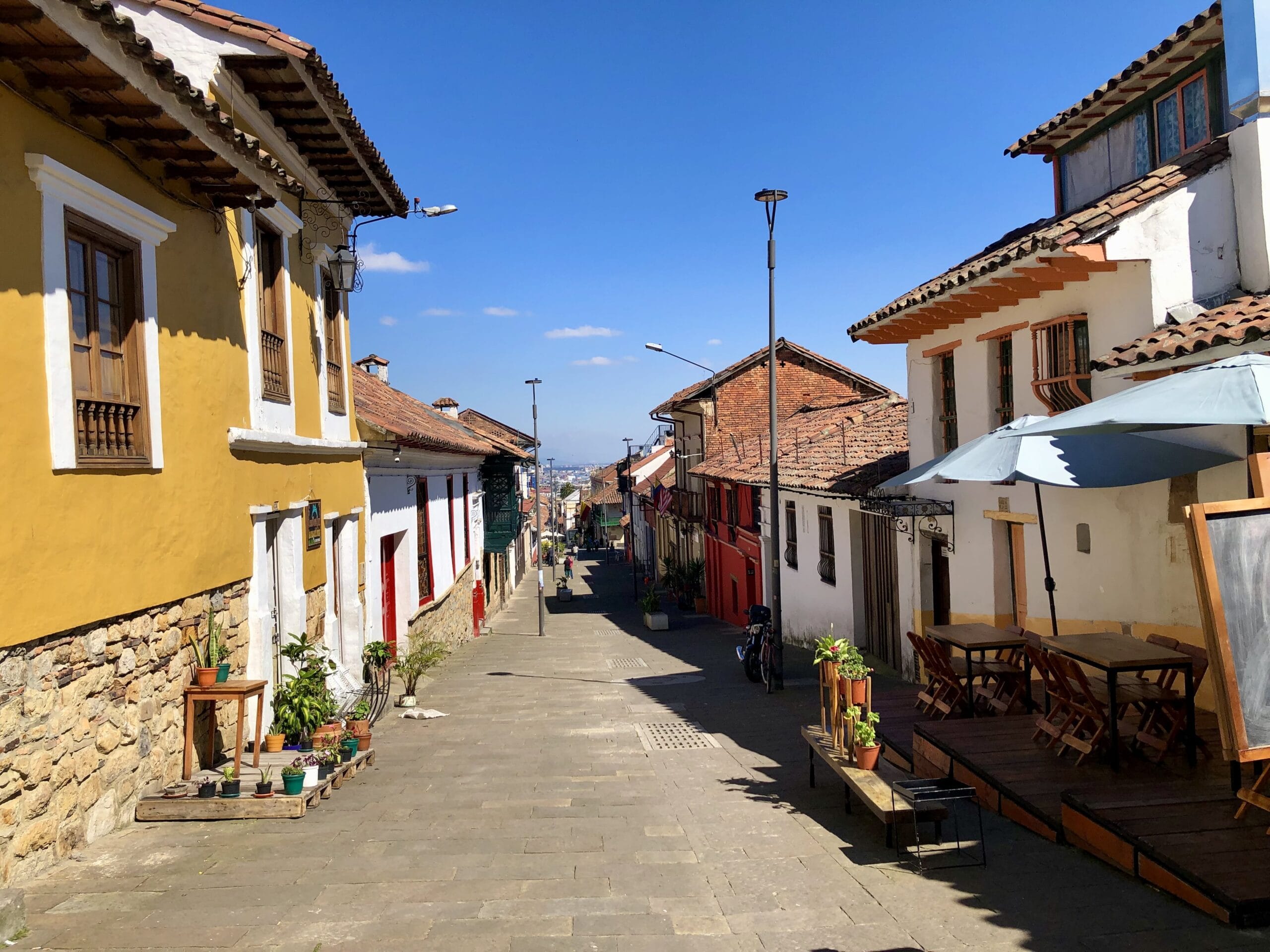 Bogotá, Colombia A traditional street in Bogotá, Colombia.