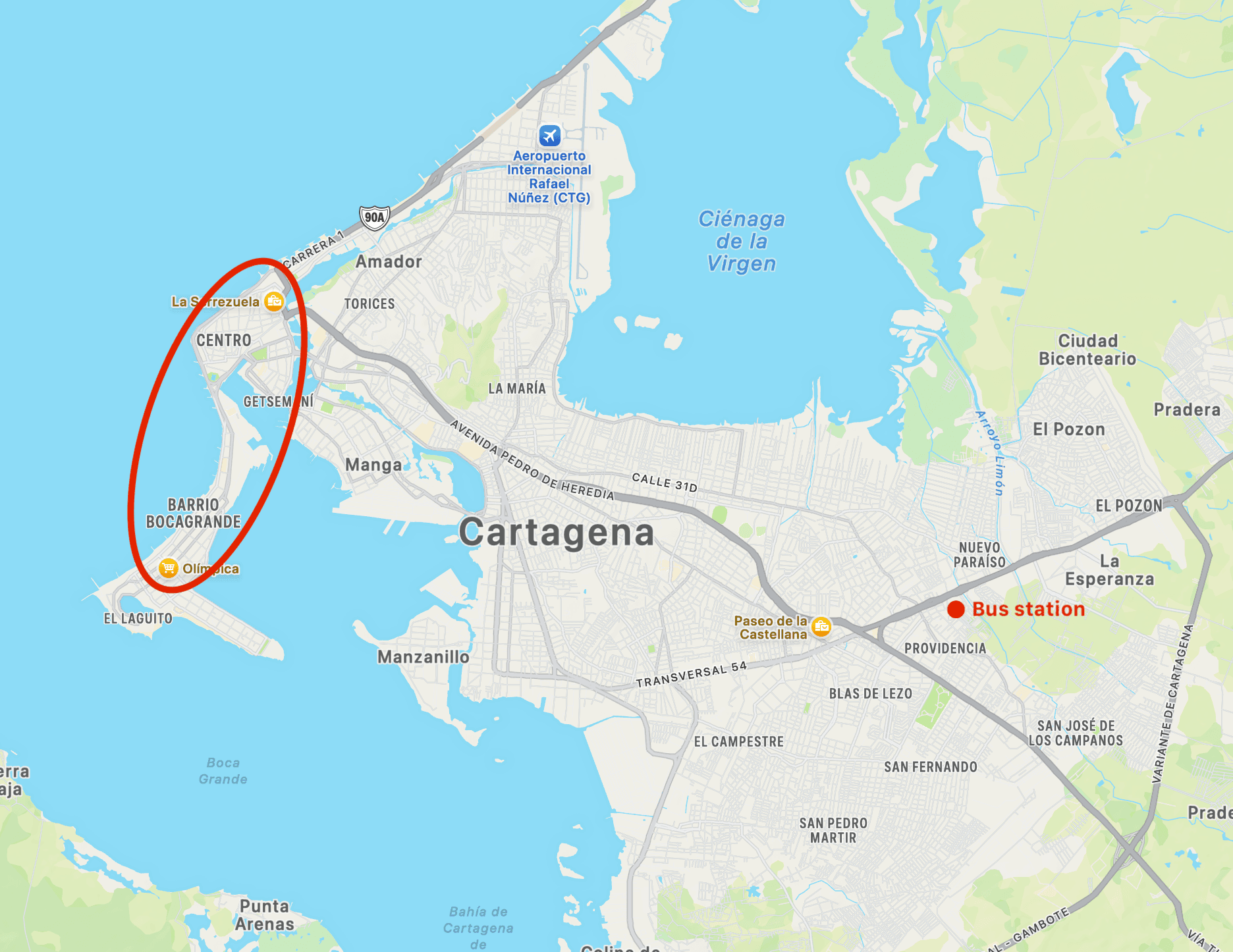 Cartagena-map
