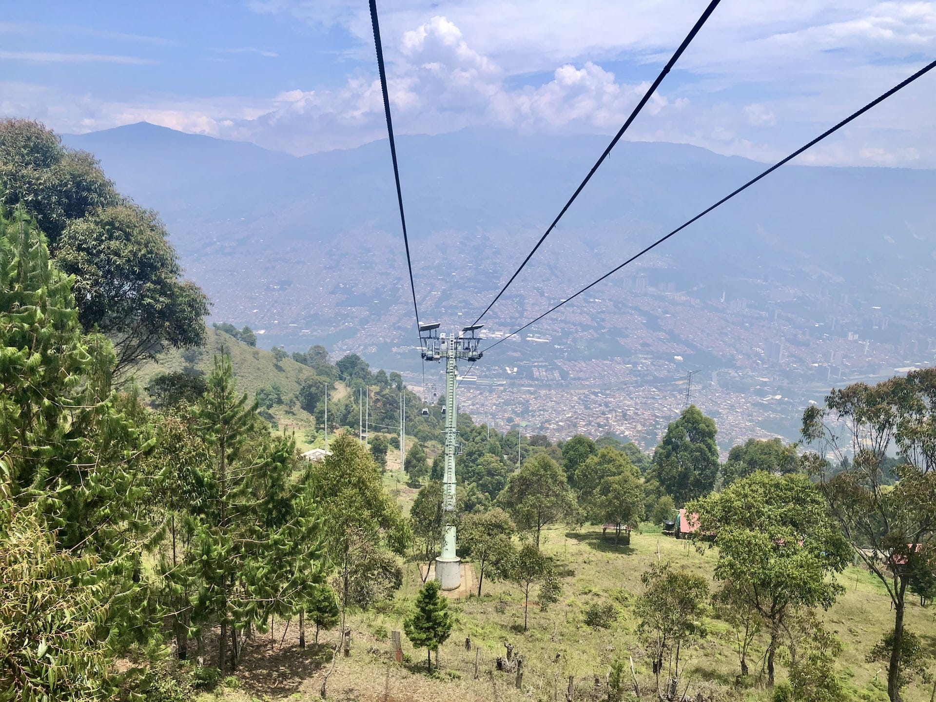 Medellín Medellín: The view form Metrocable line L.
