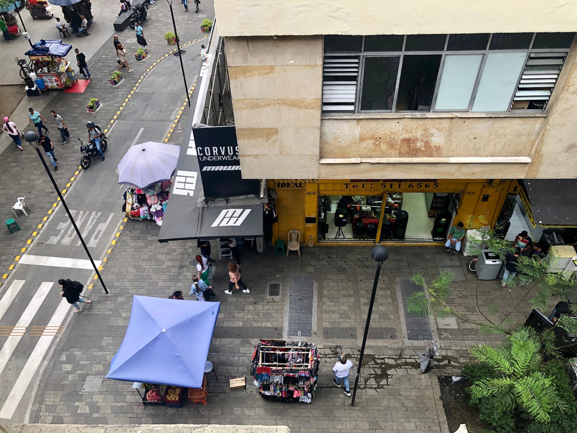 Medellín A view from the Medellín metro, close to the San Antonio station.