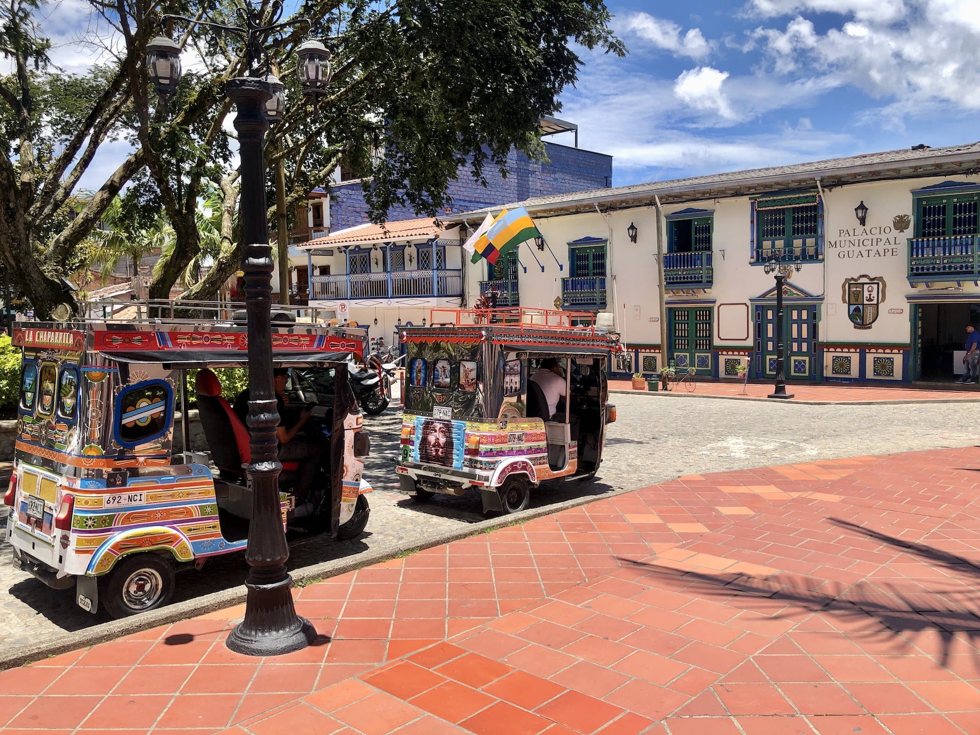 Guatapé Tuk-tuks on the main square of Guatapé.