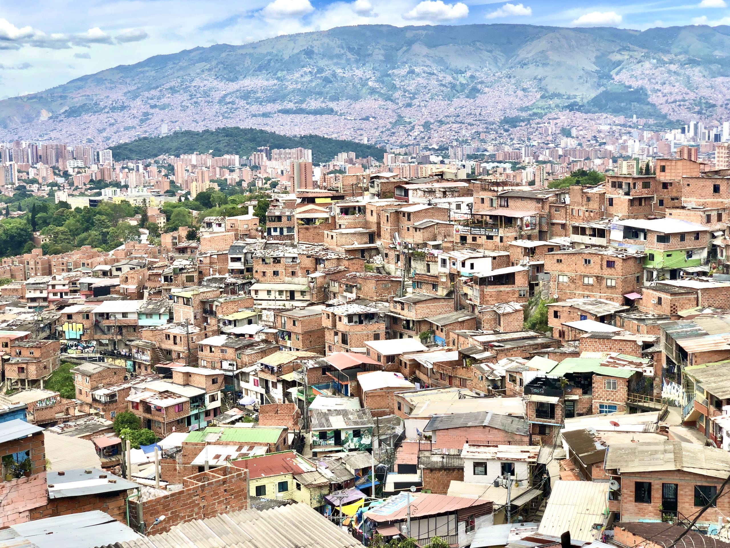Birds eye view of Comuna 13, Medellín