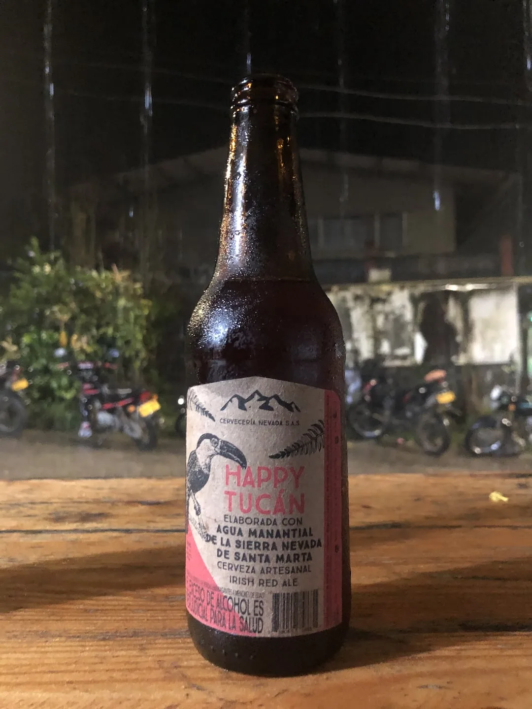 Happy Tucán beer in Minca, Colombia