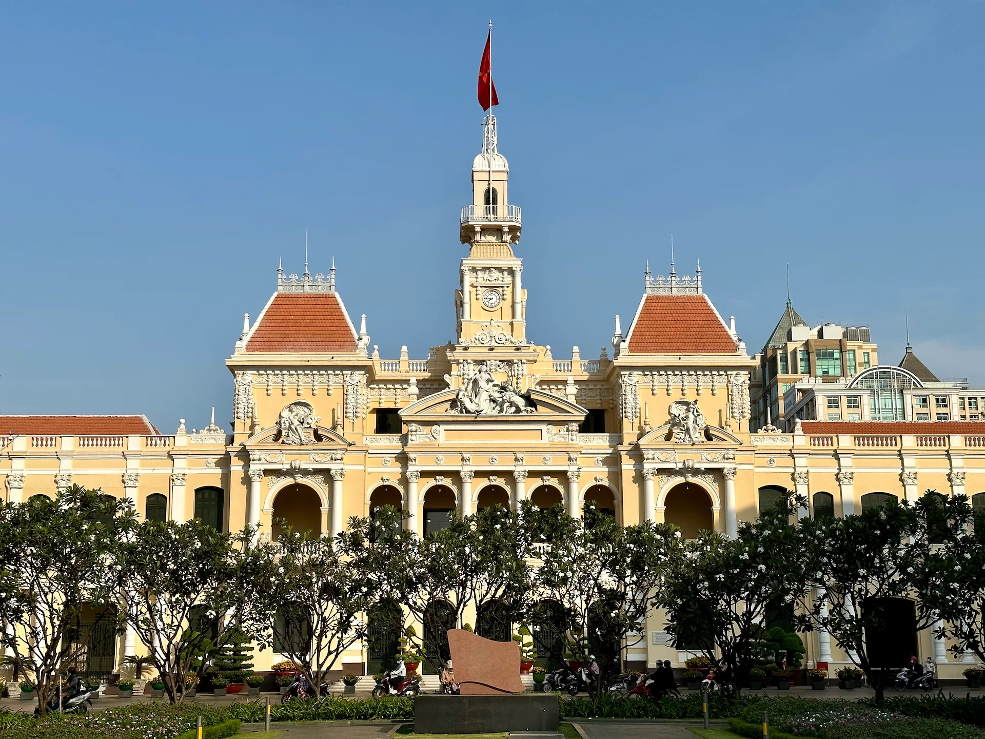 The French-style old Saigon city hall in Ho Chi Minh City.