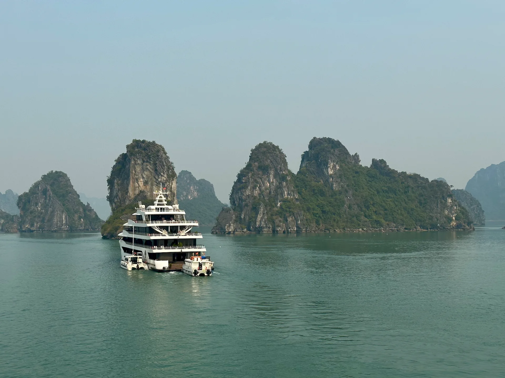You won't be the only ship in Ha Long Bay.
