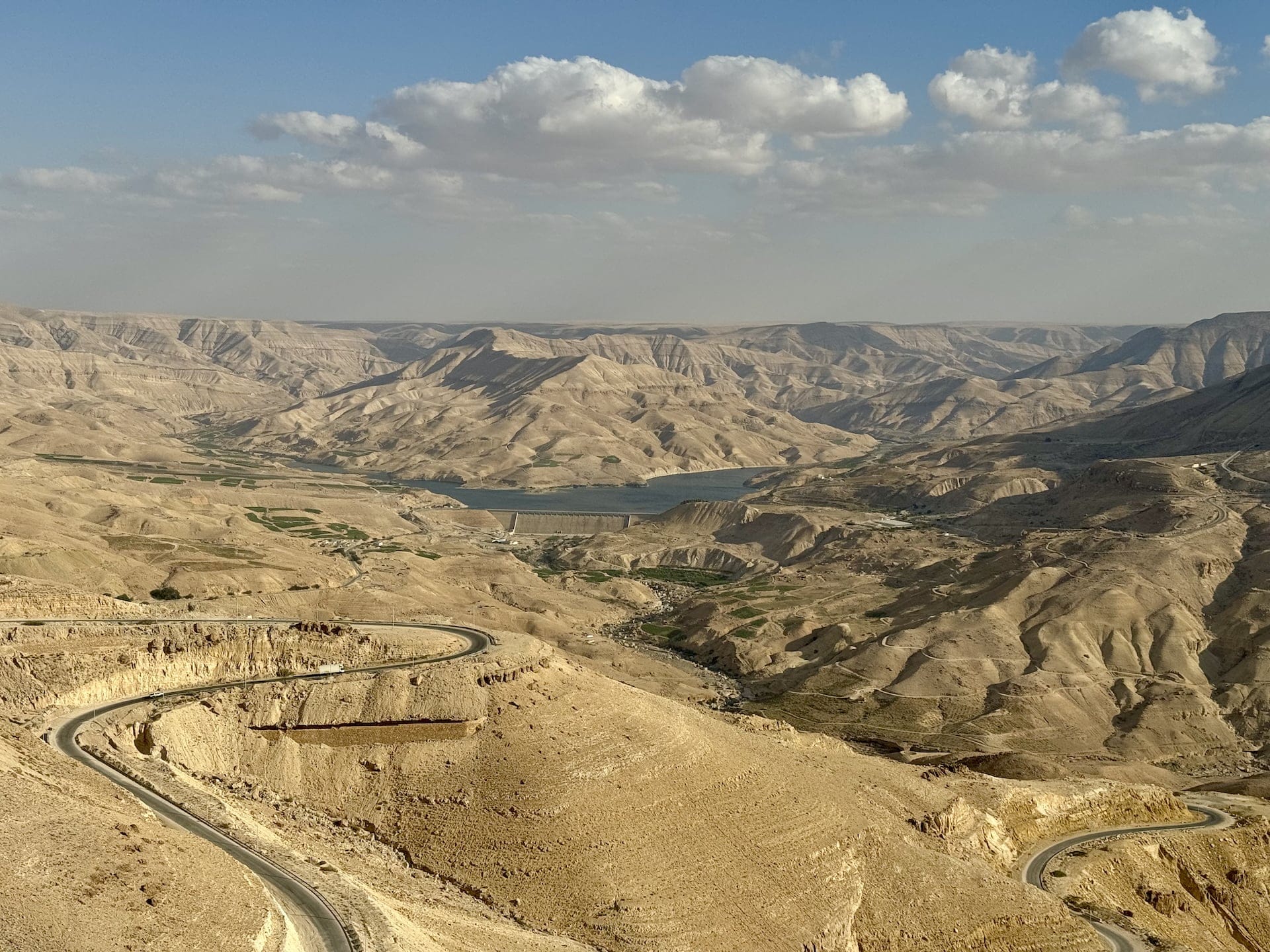 Grand Canyon, Jordan The Jordanian Grand Canyon and the Mujib Dam.