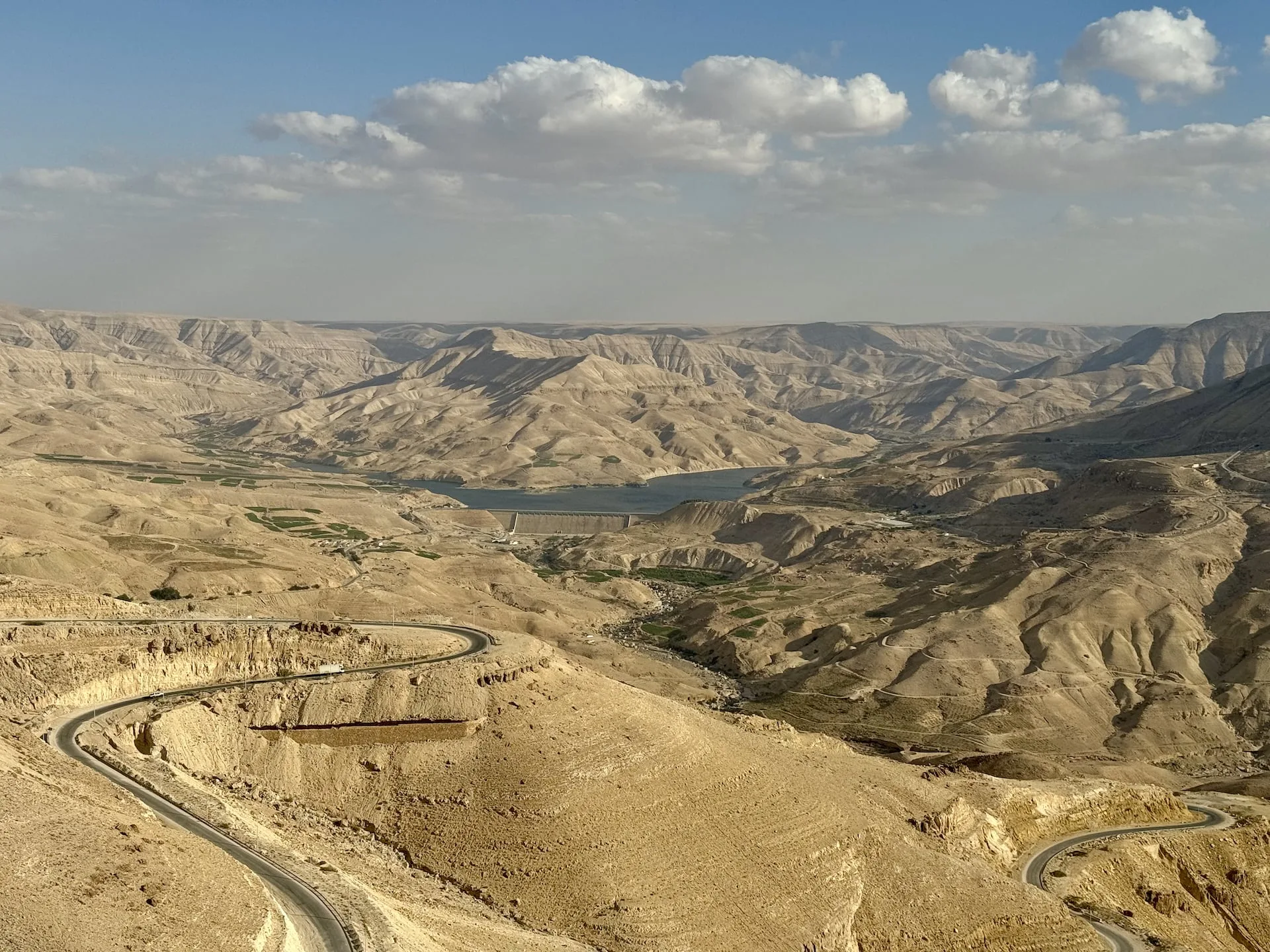 Grand Canyon, Jordan The Jordanian Grand Canyon and the Mujib Dam.