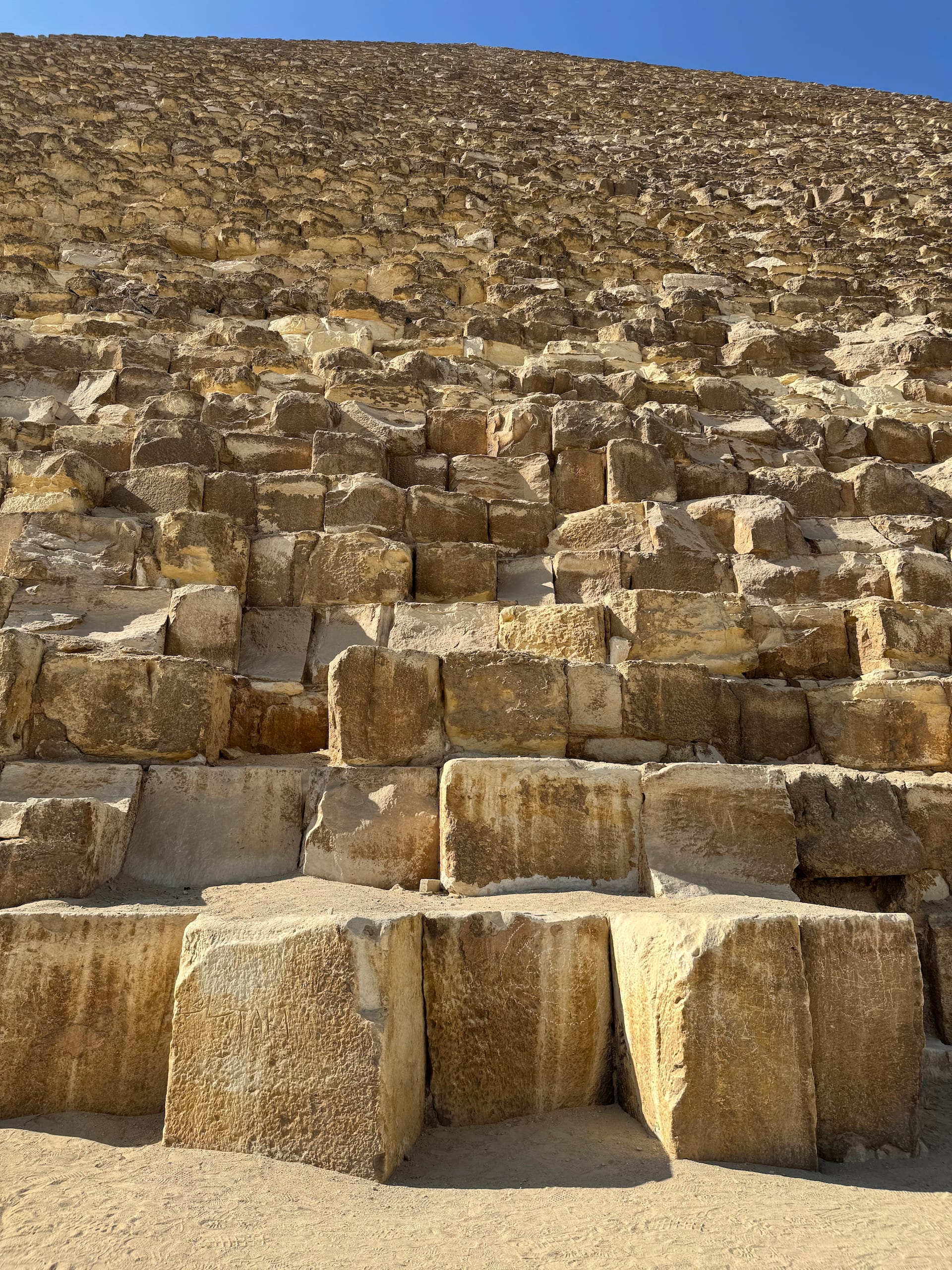 Giza Pyramids, Egypt The Great Pyramid up close in Giza, Egypt