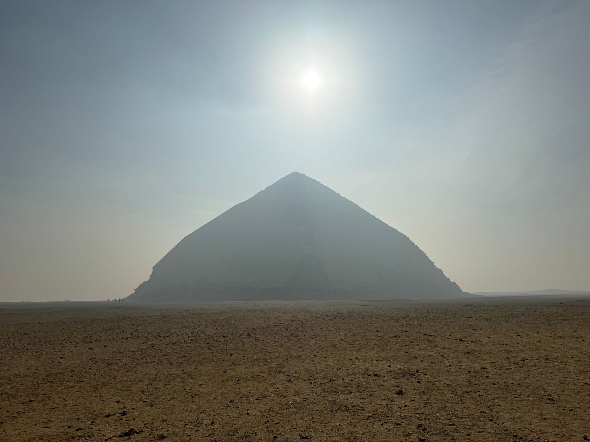 Bent Pyramid, Dahshur, Egypt The Bent Pyramid in the morning mist