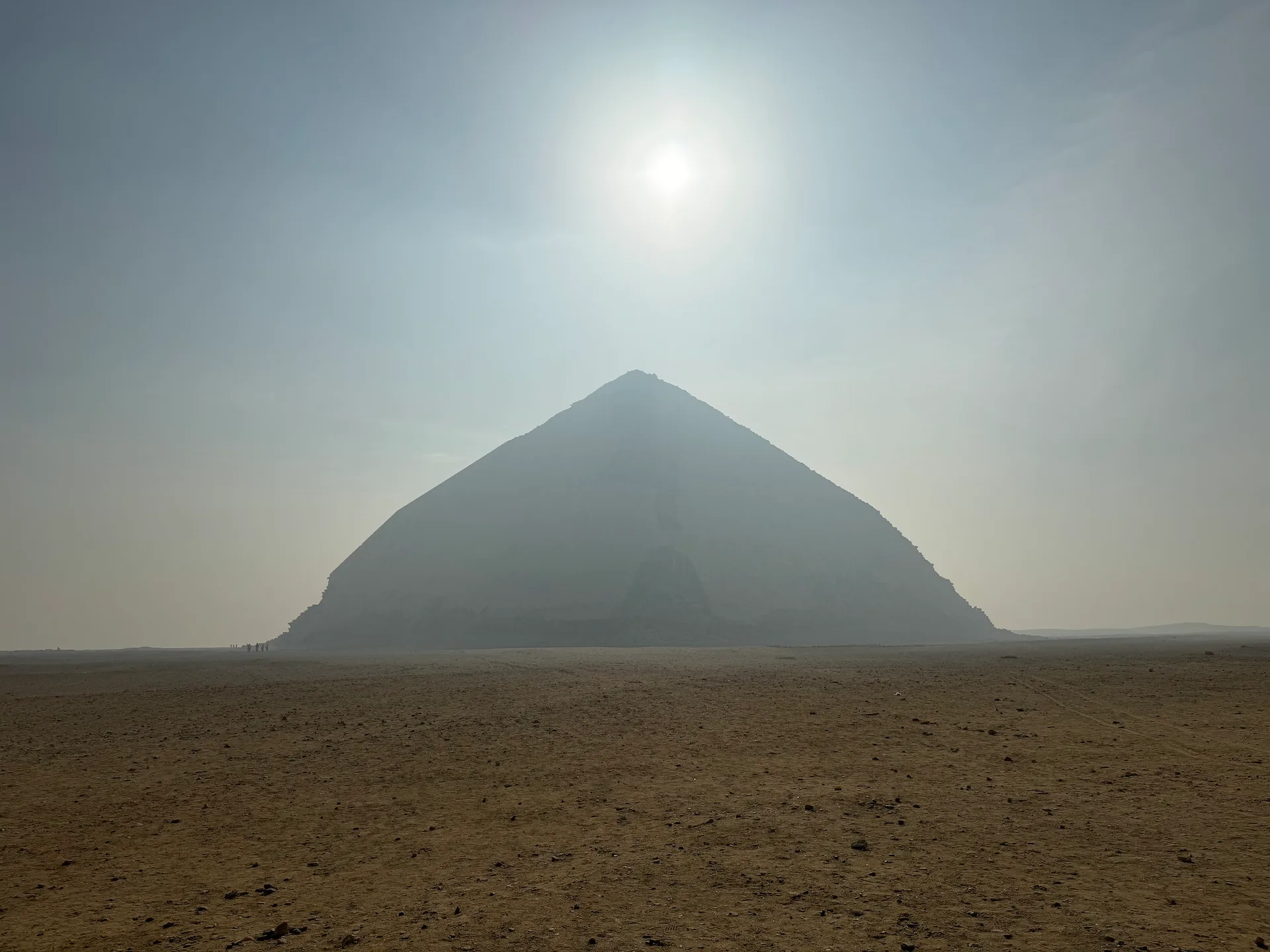 Bent Pyramid, Dahshur, Egypt The Bent Pyramid in the morning mist