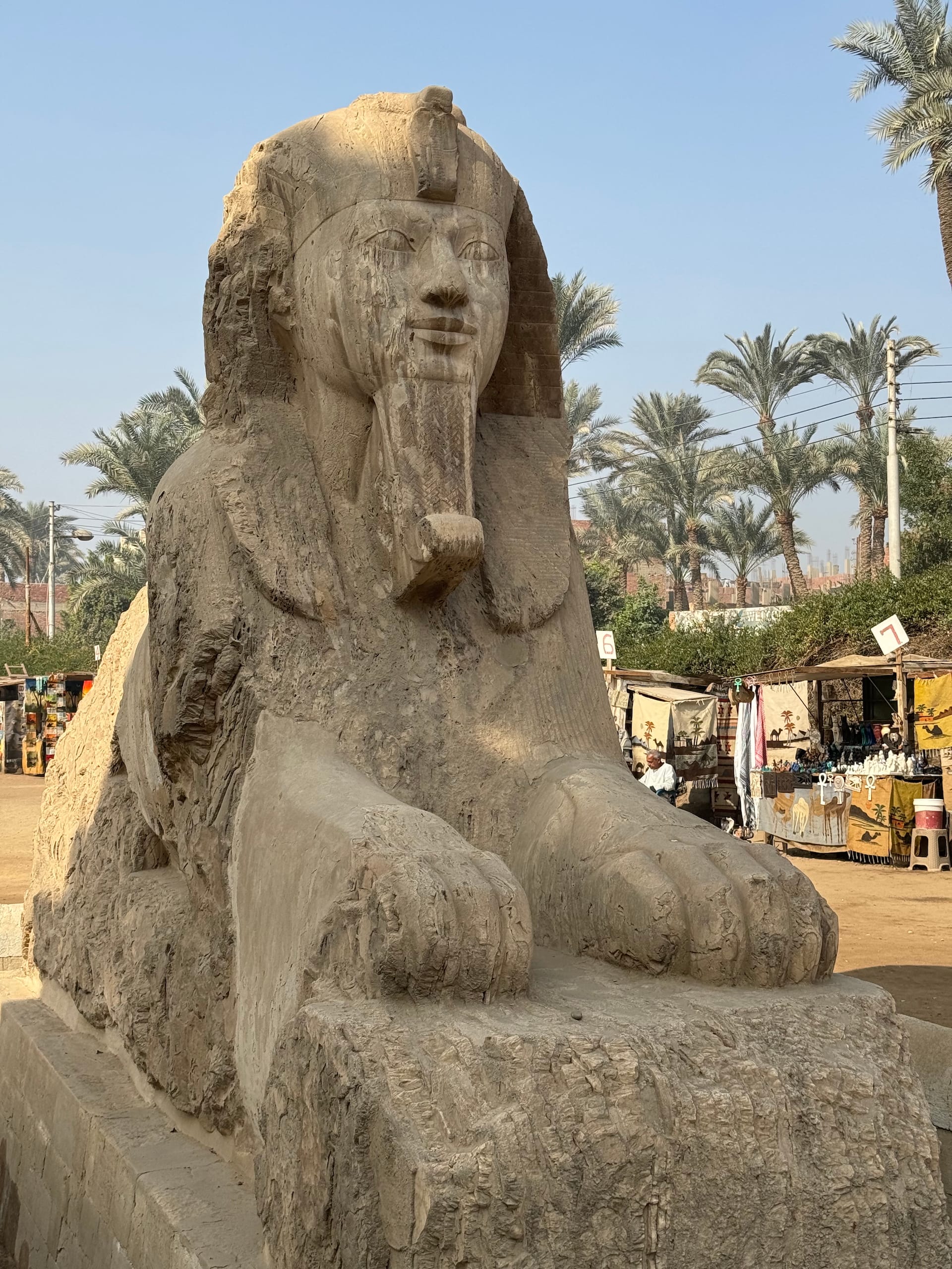 Memphis, Egypt Alabaster sphinx in Memphis