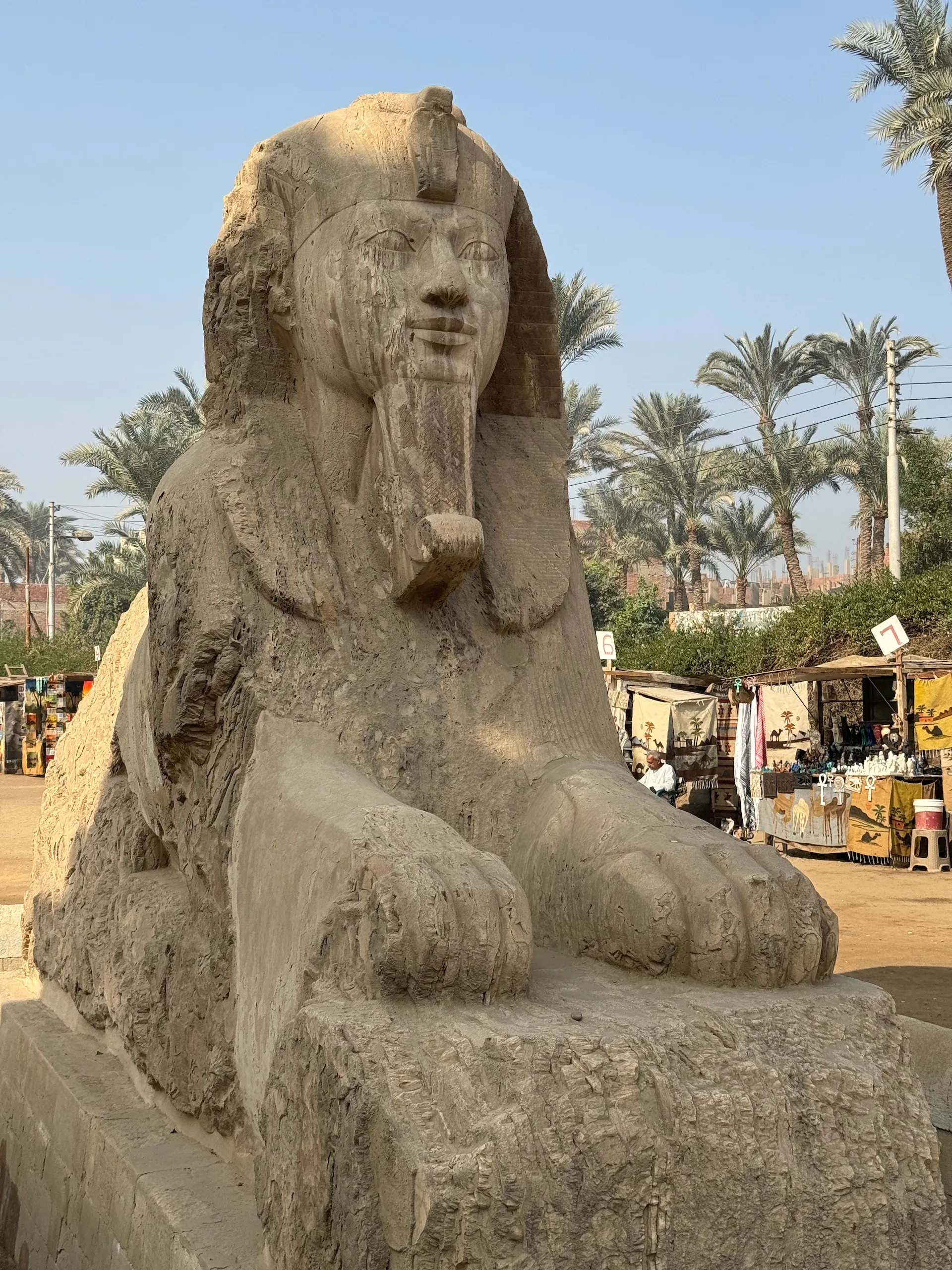 Memphis, Egypt Alabaster sphinx in Memphis