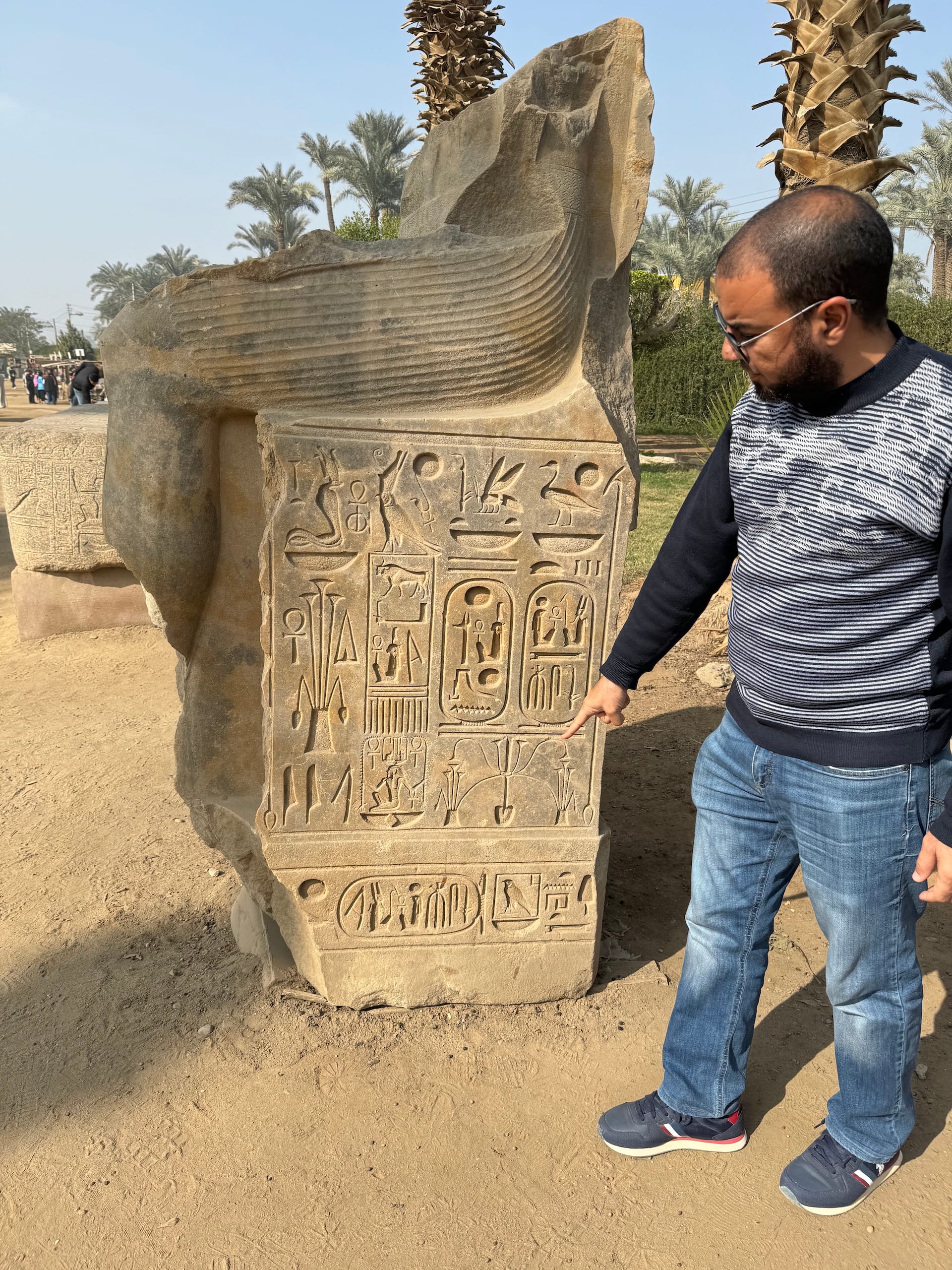 Memphis, Egypt A guide explaining hieroglyphs in Memphis