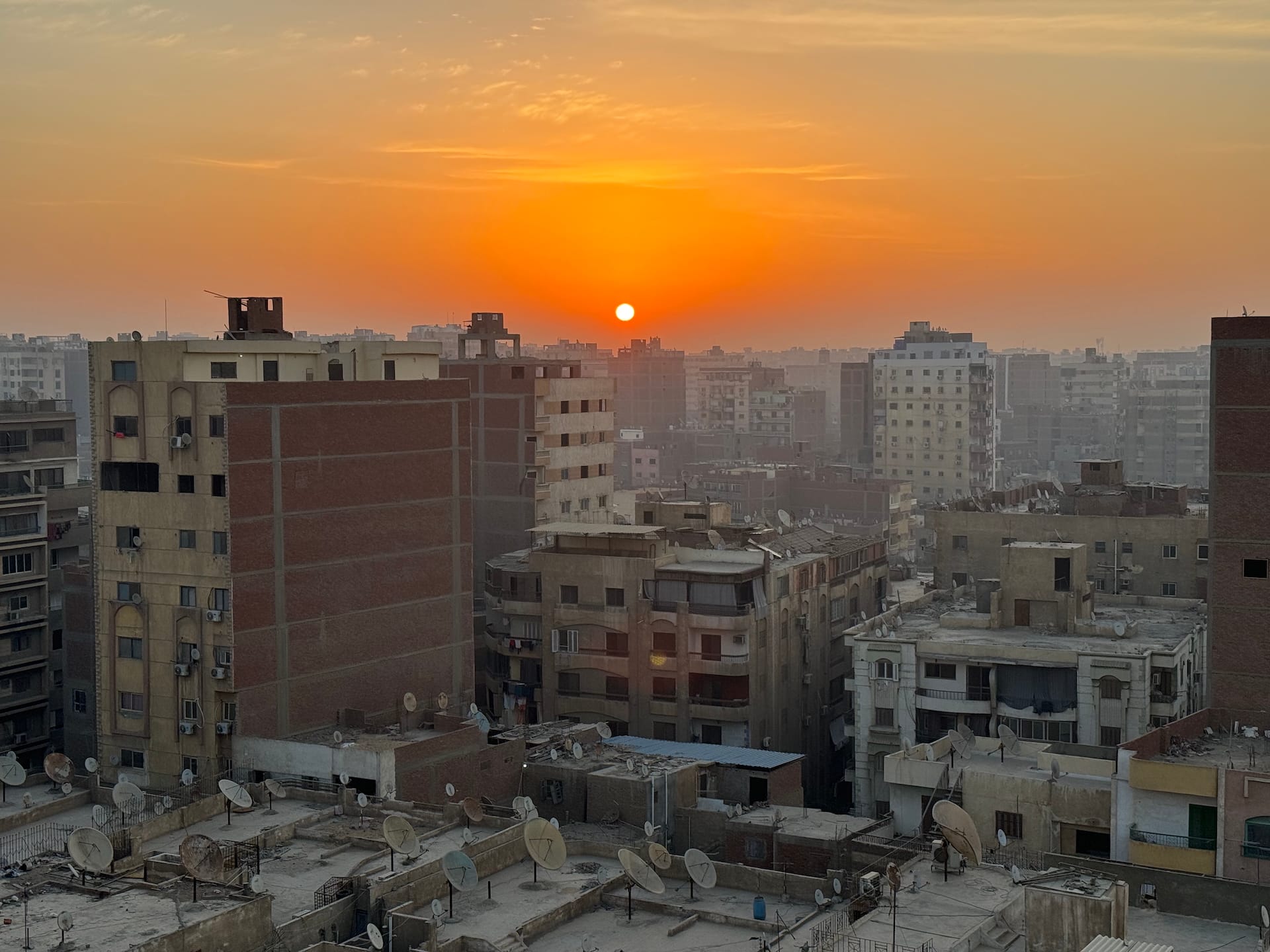 Giza, Egypt Sunrise over Giza