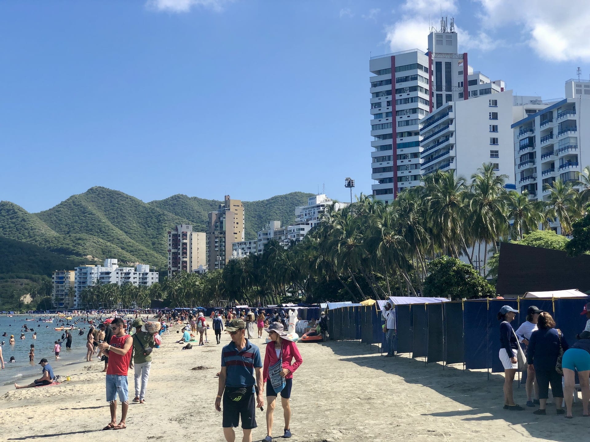 Rodadero Beach, Santa Marta, Colombia Rodadero Beach can get quite busy, especially in the weekends