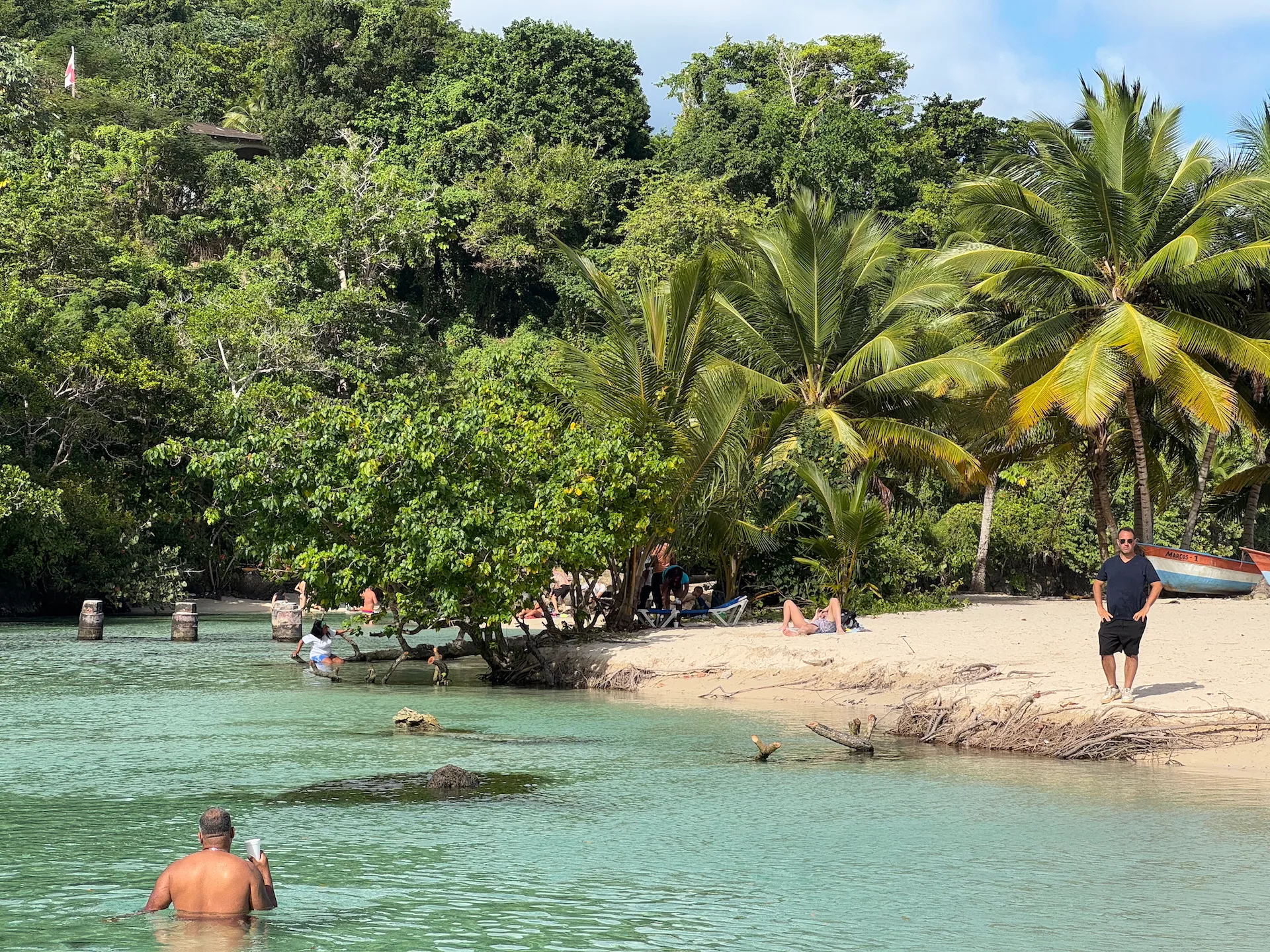 Caño Frío, Dominican Republic Some had the courage to get in the water at Caño Frío.