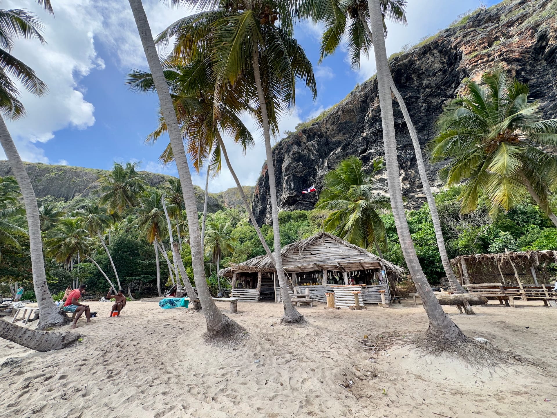 Playa Frontón, Dominican Republic The "beach bar" at Playa Frontón.
