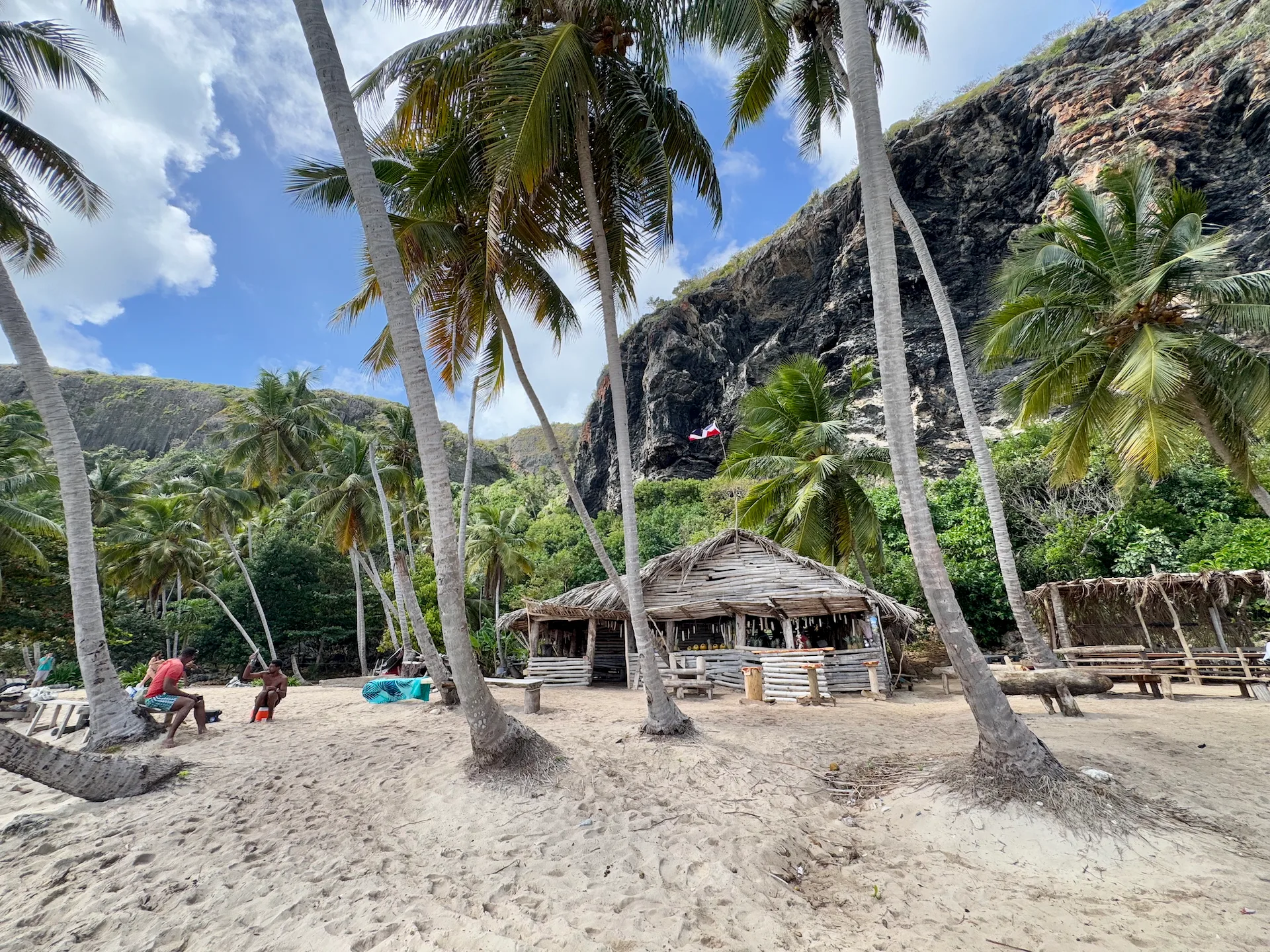 Playa Frontón, Dominican Republic The "beach bar" at Playa Frontón.