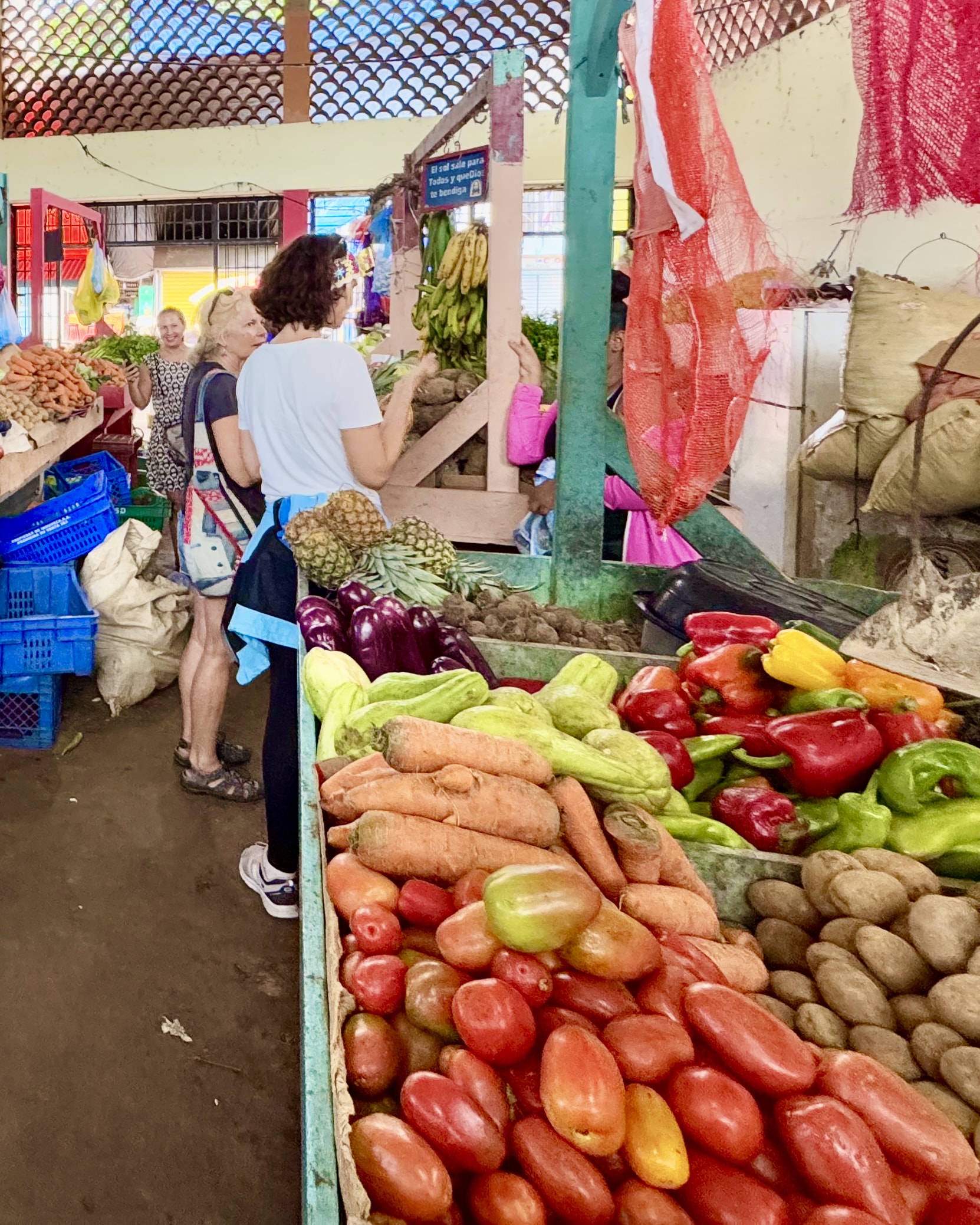 Produce at a stand in the Samaná market.
