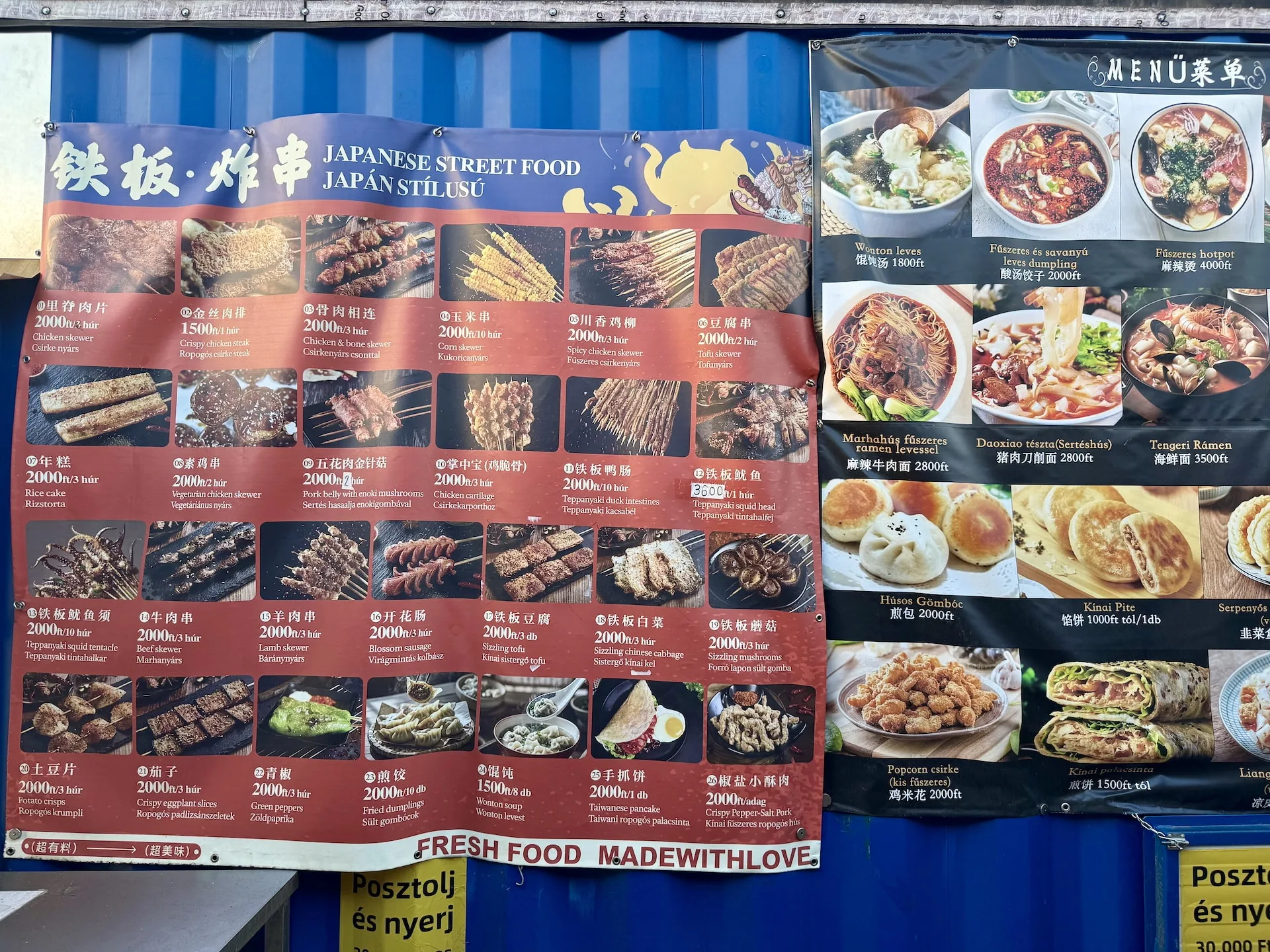 Budapest Chinatown Night Market Chinese market Budapest – vendor selling duck intestines and exotic meats