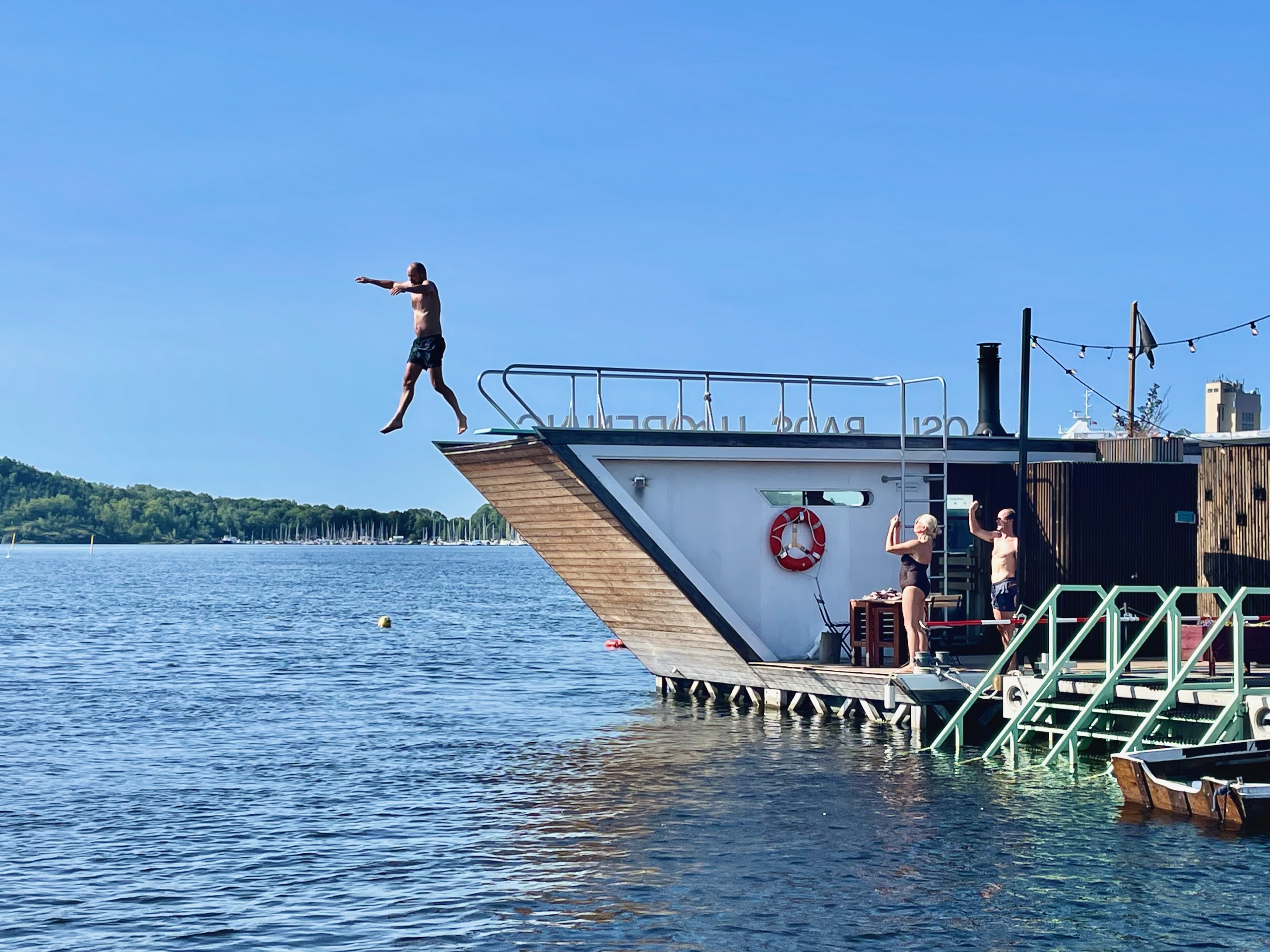 oslo fjord with a sauna