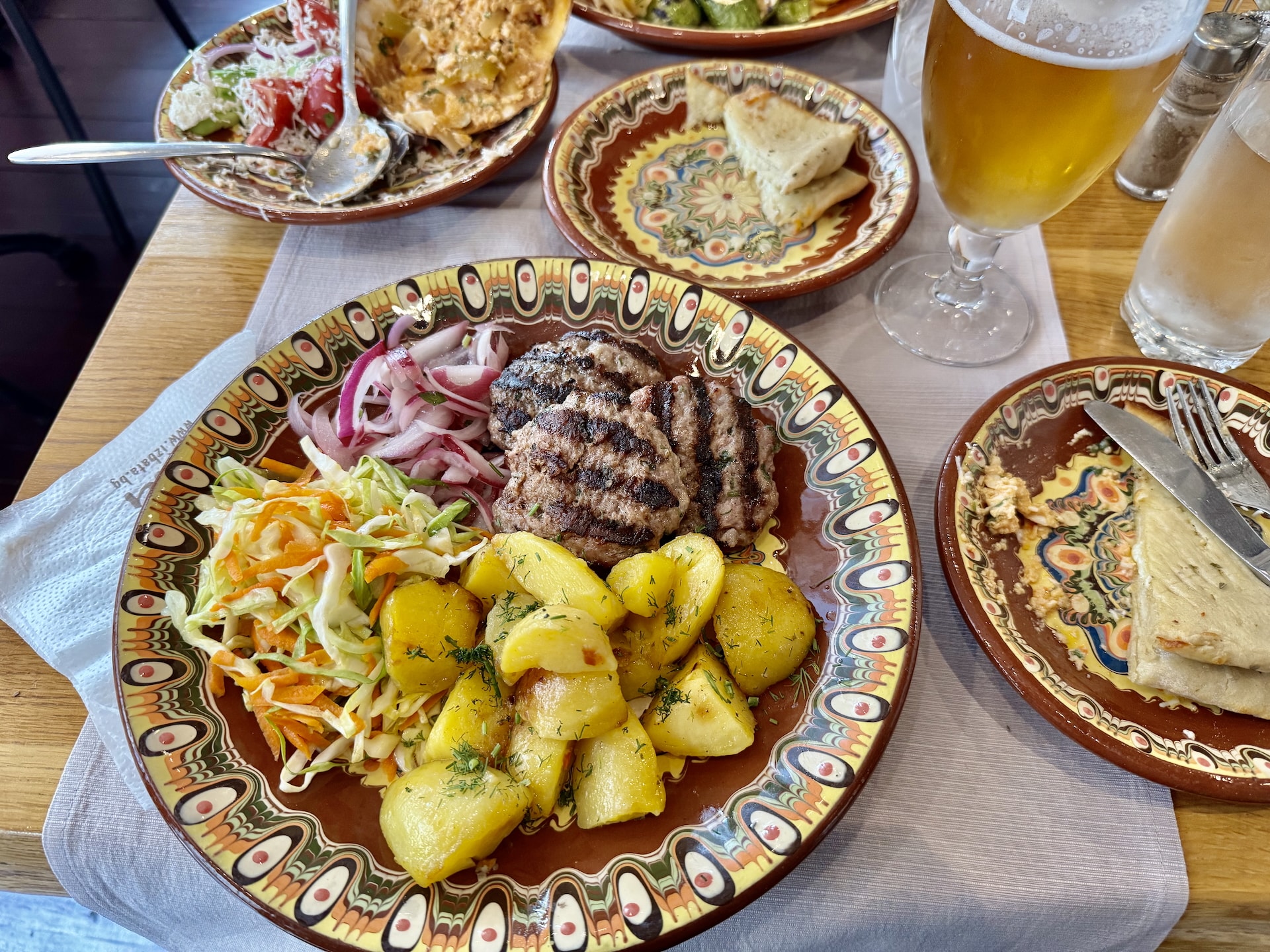 Traditional Bulgarian food Traditional Bulgarian food at a local restaurant in Sofia.