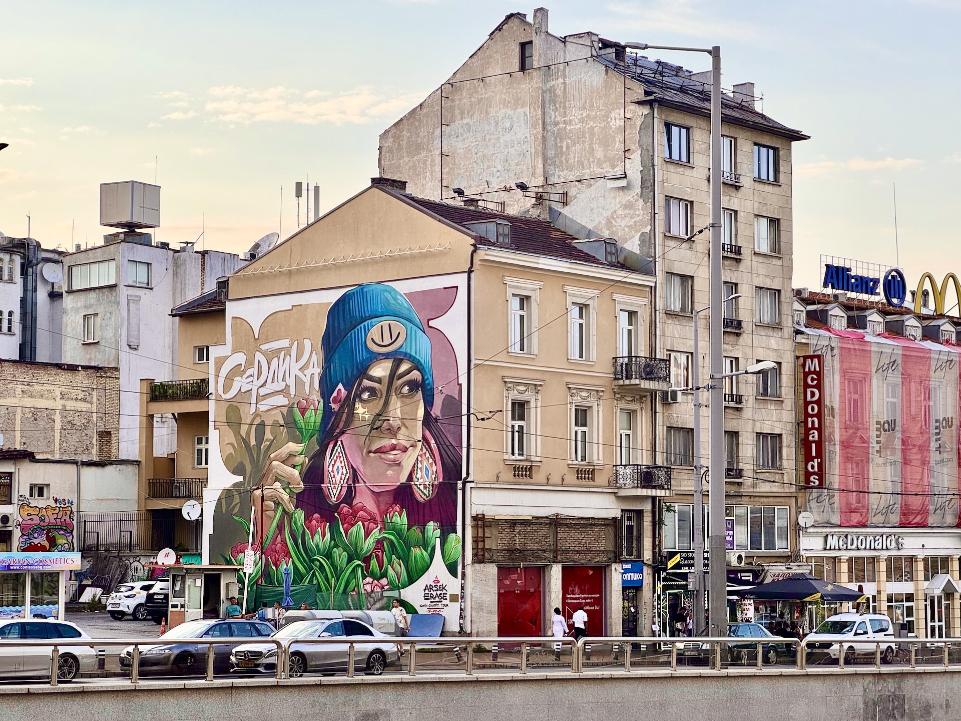 Sofia, Bulgaria Street art in downtown Sofia, in the Serdika district.