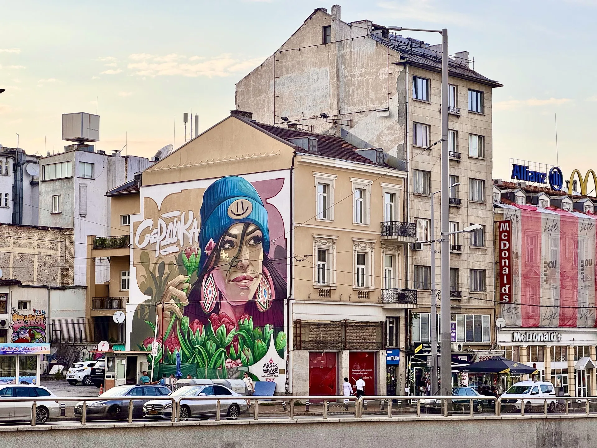 Street art in downtown Sofia, in the Serdika district.