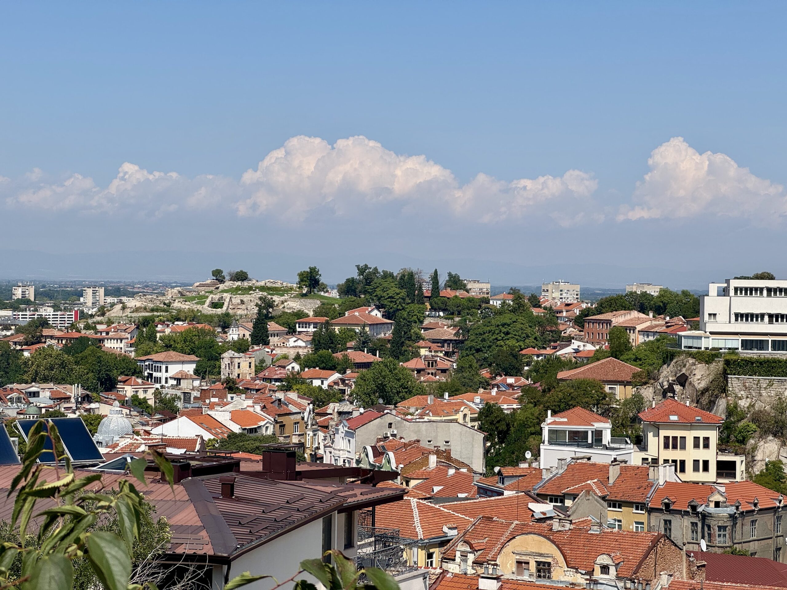 View of Plovdiv from Sahat Tepe hill.