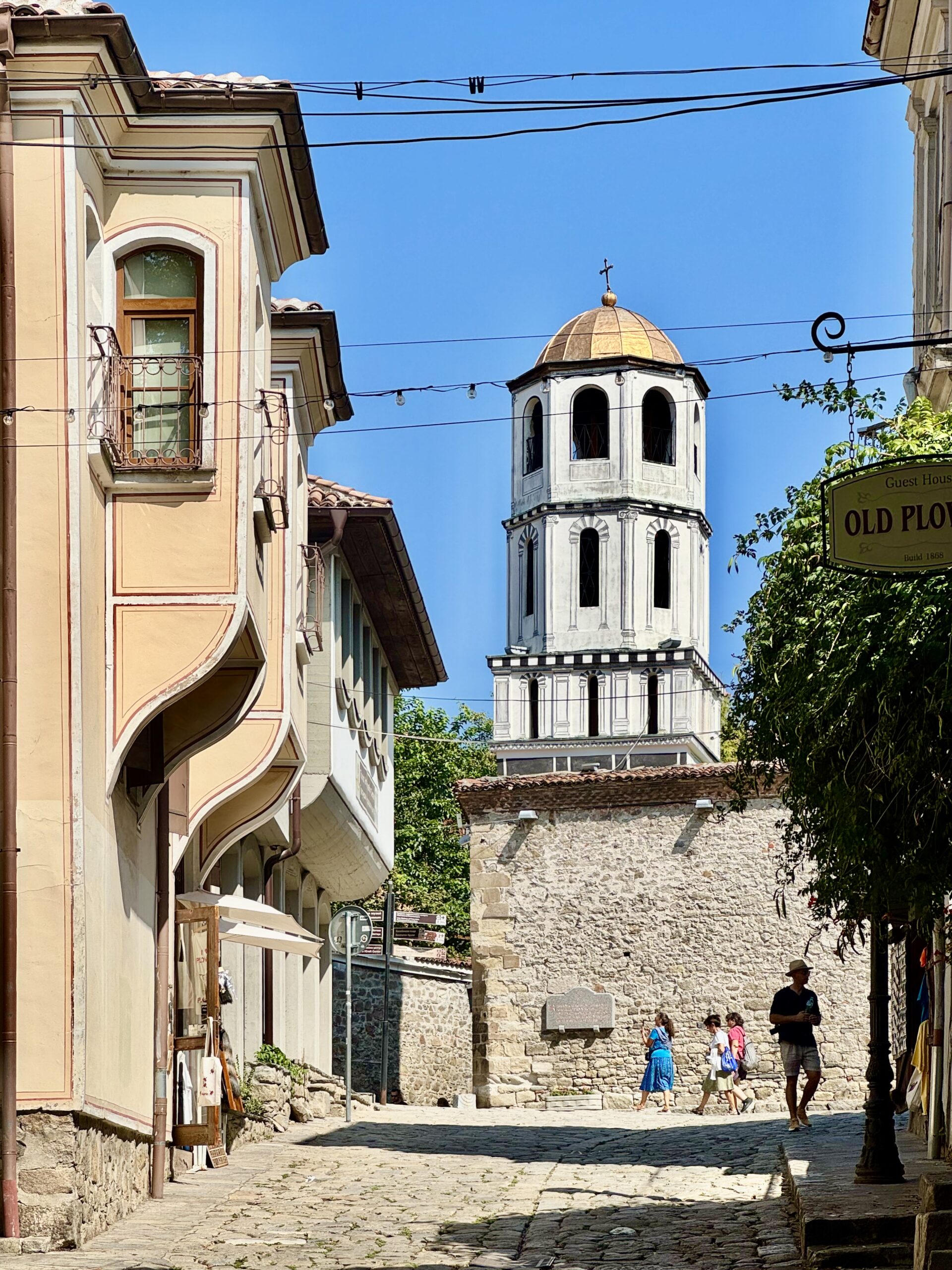 The tower of St. Konstantin and Elena Church in the old town.
