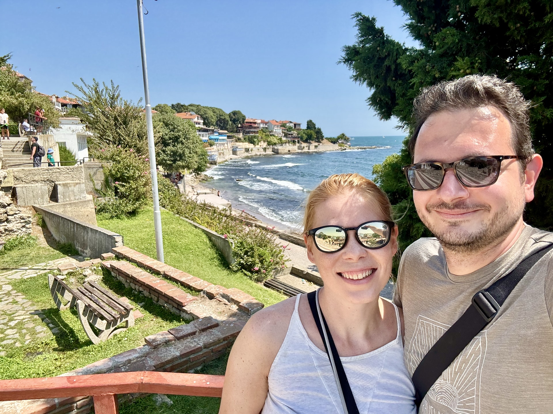 At the ancient theater shortly after our arrival to Nessebar. We weren't churched out here yet...