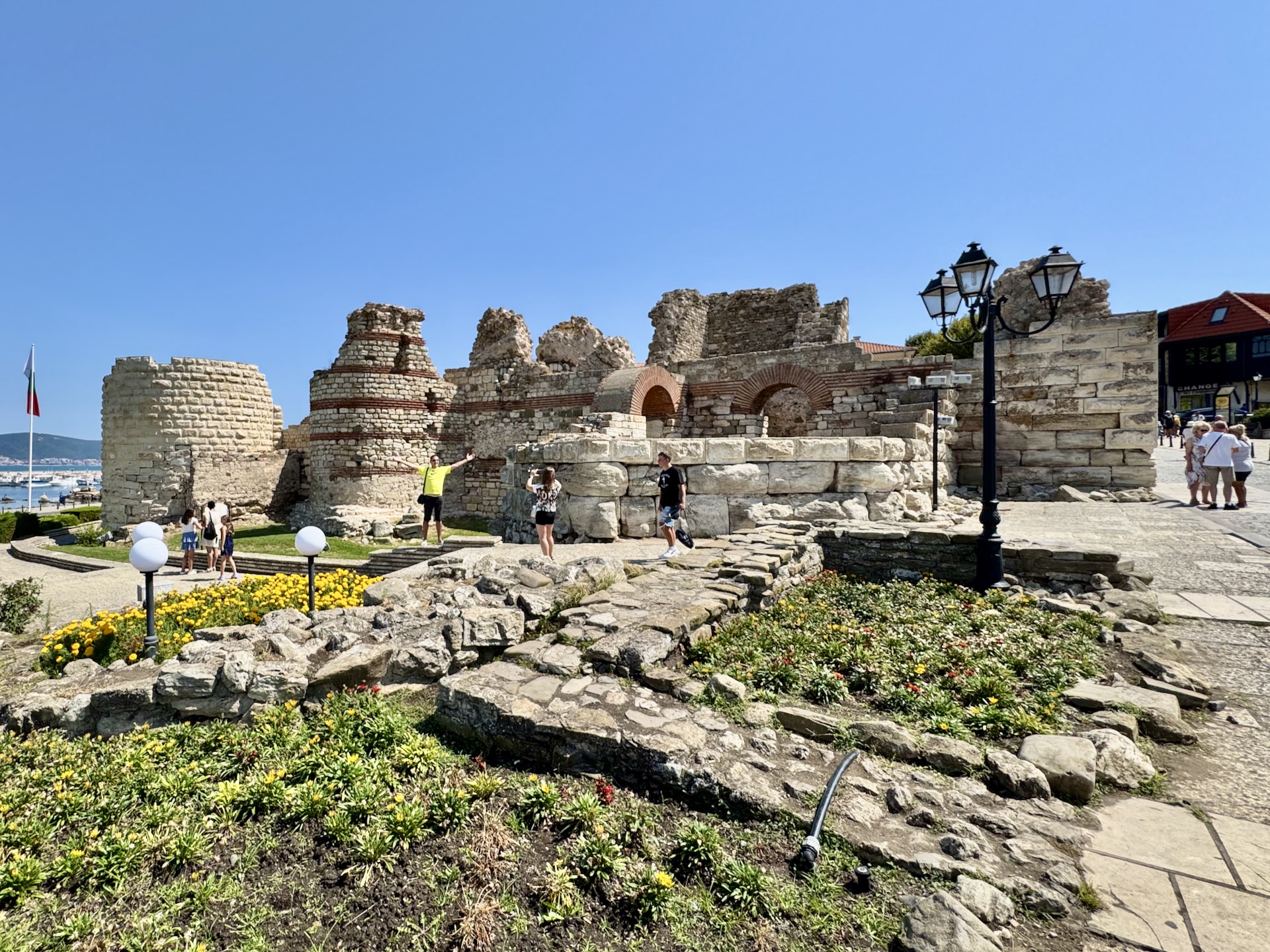 Remains of the city wall of Nessebar.