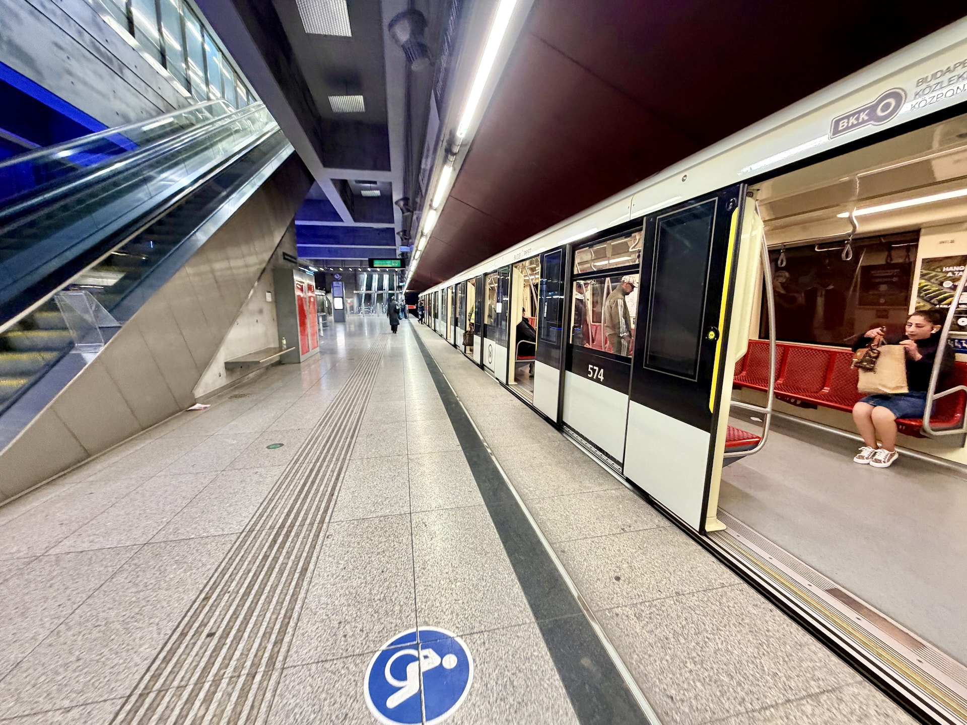 Kelenföld railway station stop, the terminus of the M4 metro.