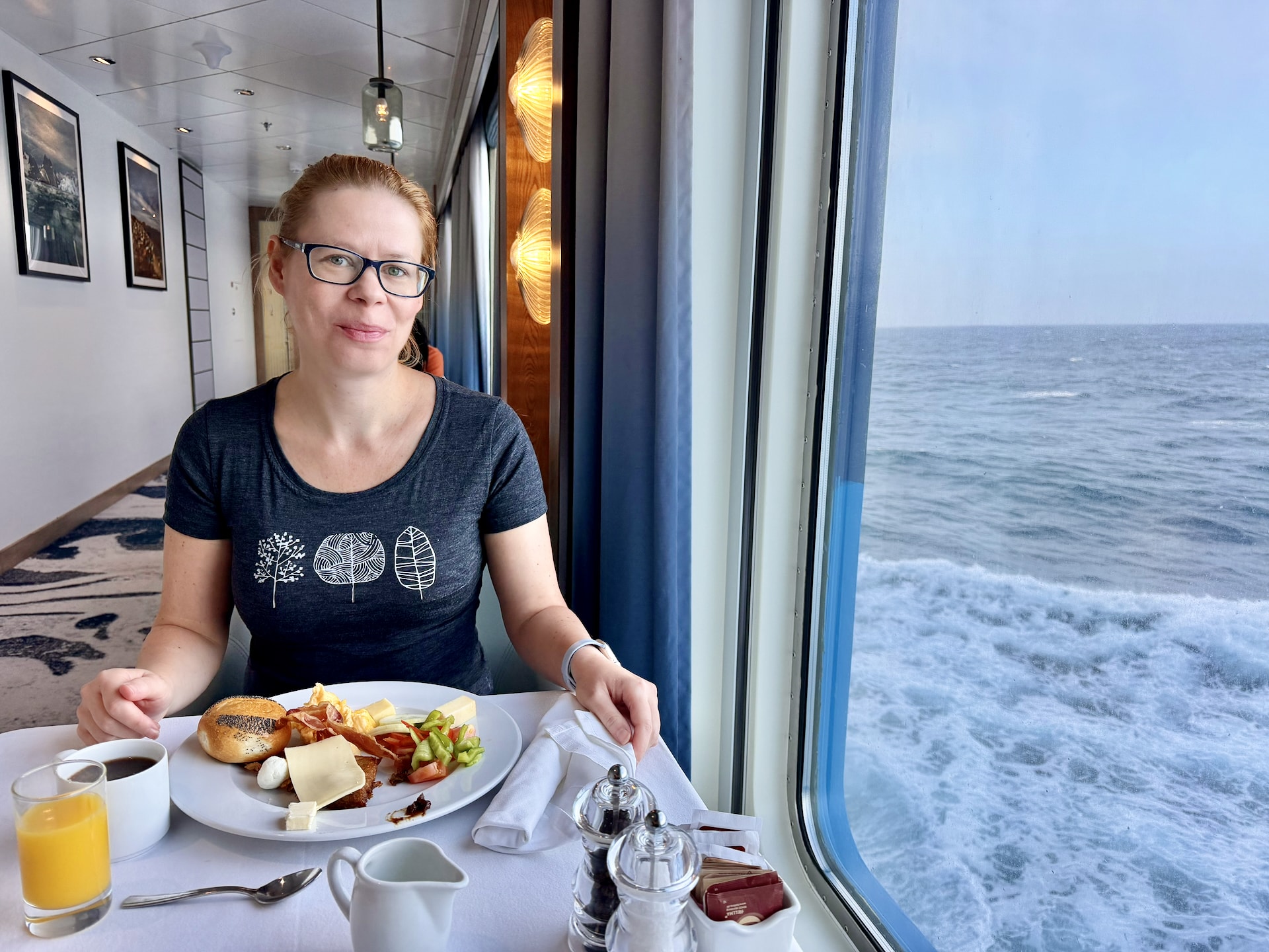 A breakfast where we actually managed to snag a two-person table