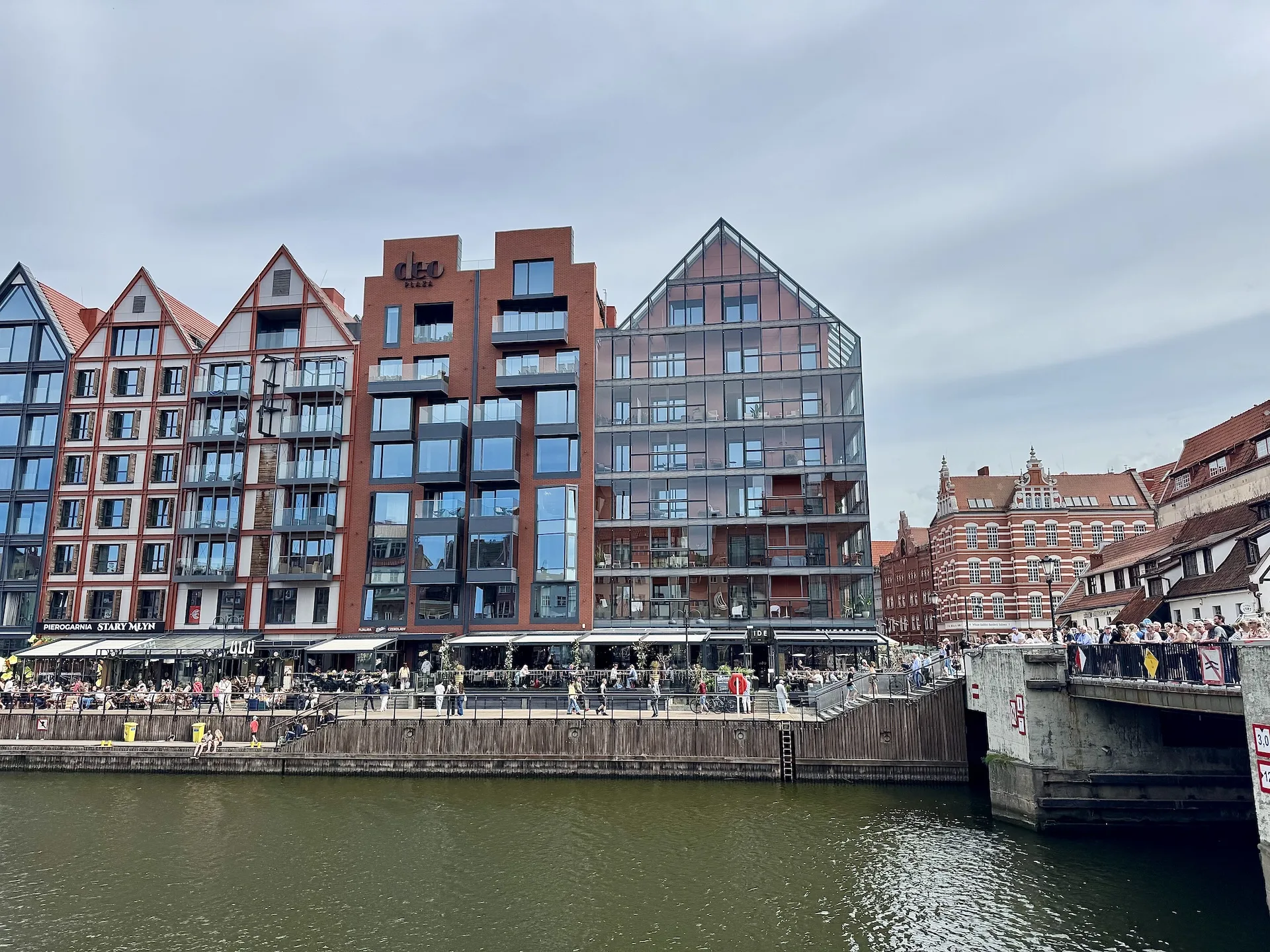 Granary Island (Wyspa Spichrzów) in Gdańsk, rebuilt with modern hotels and restaurants where the old granaries once stood.